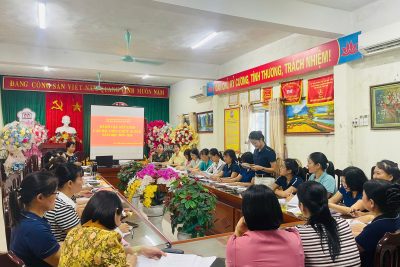 Sáng 16/5/2026 trường MN Gia Thịnh tổ chức hội nghị đánh giá cán bộ viên chức và người lao động năm học 2025-2026